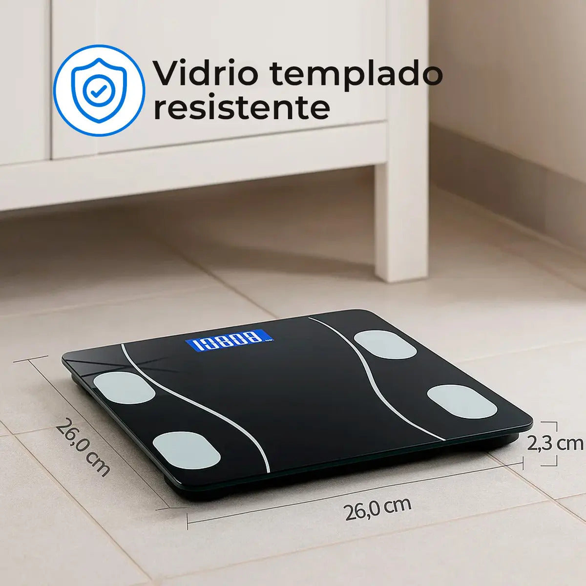 BALANZA DIGITAL CON MEDIDOR PORCENTAJE DE GRASA Y BLUETOOTH