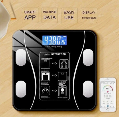 BALANZA DIGITAL CON MEDIDOR PORCENTAJE DE GRASA Y BLUETOOTH